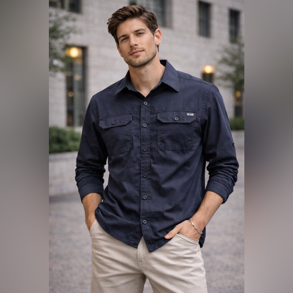 5.11 Tactical Dark Blue Casual Button Down Shirt